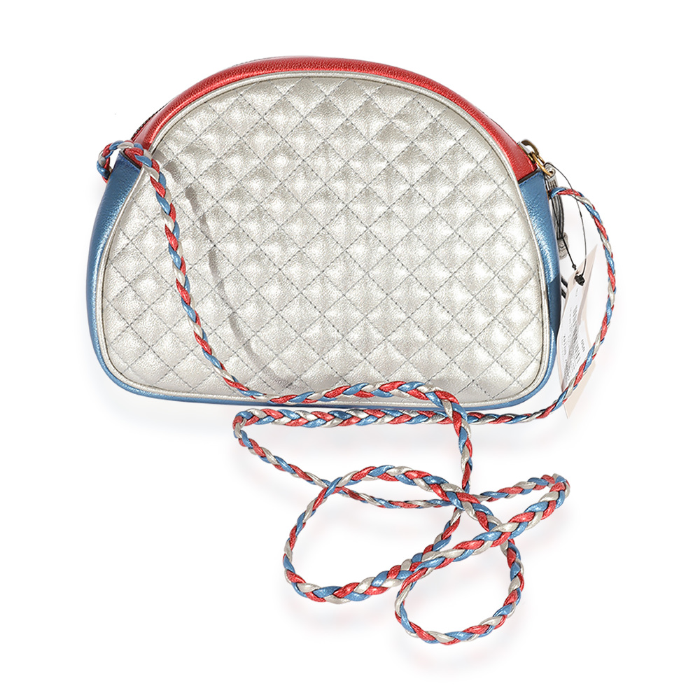 Gucci Metallic Blue & Multicolor Nappa Trapuntata Shoulder Bag - Picture 3 of 10